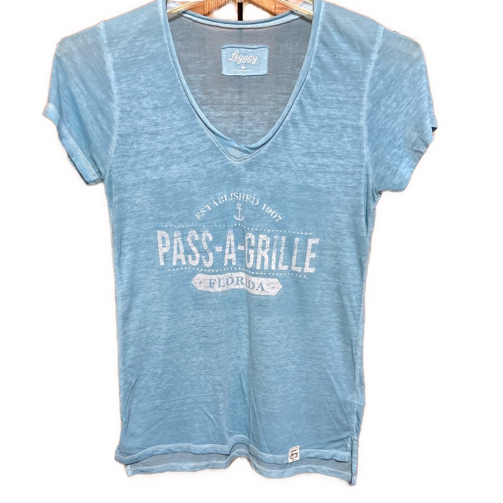 Women’s Medium Legacy Lightweight Powder Blue Sheer Florida T-Shirt